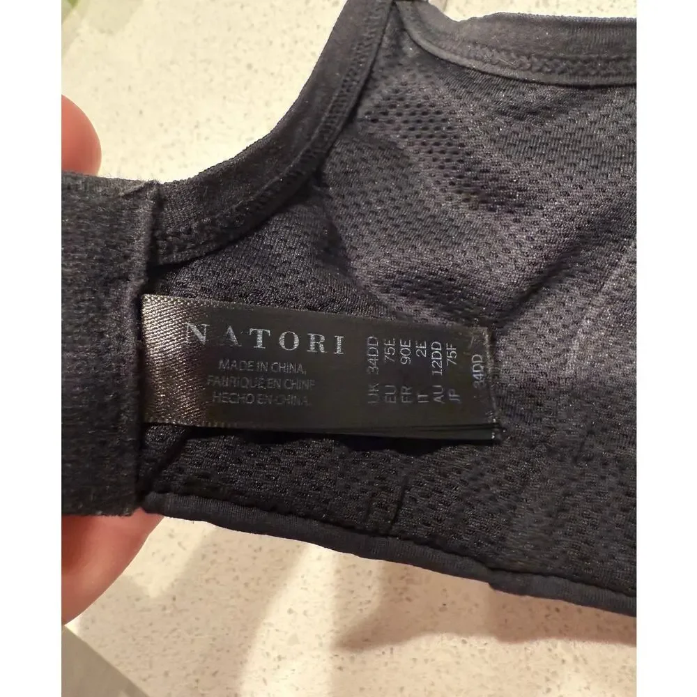 Natori Convertible Cool Max High Impact Bra in‎ Black 34DD